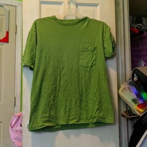 Green T-shirt with Chest Pocket